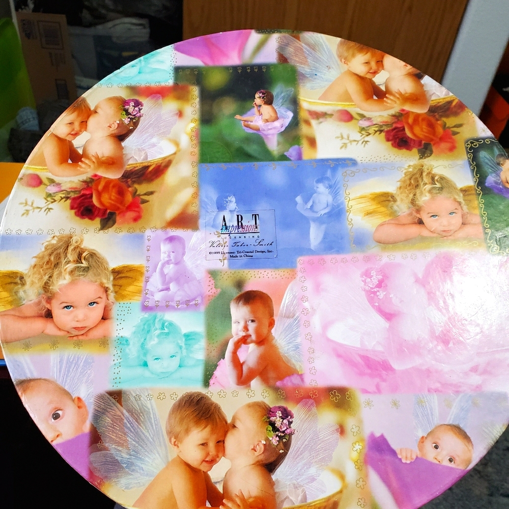 Adorable Hat Box with Fairy Art